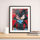 Quadro Decorativo Ѕhаdоw thе Неdgеhоg + Moldura Inclusa de BRINDE | Sala, Quarto, Cozinha, Escritório